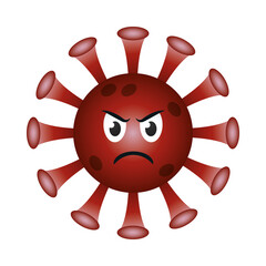 bad covid 19 virus emoji gradient style icon vector design