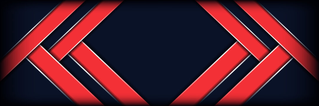 Red Overlap On Dark Blue Metallic Background