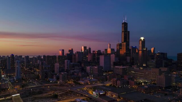 Day to Night - Chicago CItyscape