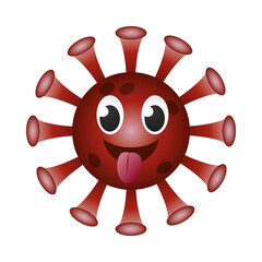 happy covid 19 virus emoji gradient style icon vector design