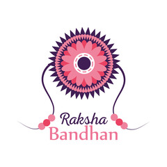 Raksha bandhan pink flower wristband vector design