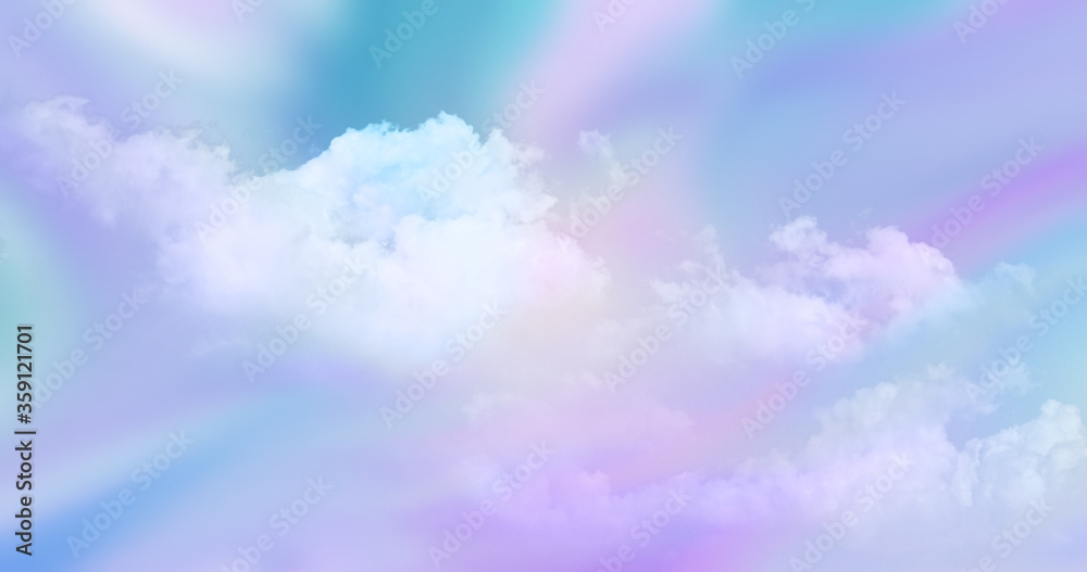 Wall mural Sweet Pastel sky and clouds, colorful background