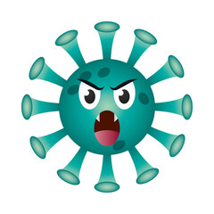 bad covid 19 virus emoji gradient style icon vector design