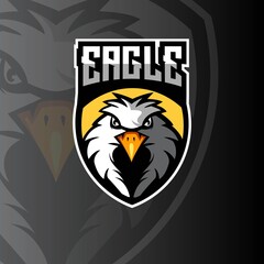 Eagle E-sport Mascot Logo Design, Illustration Vector	