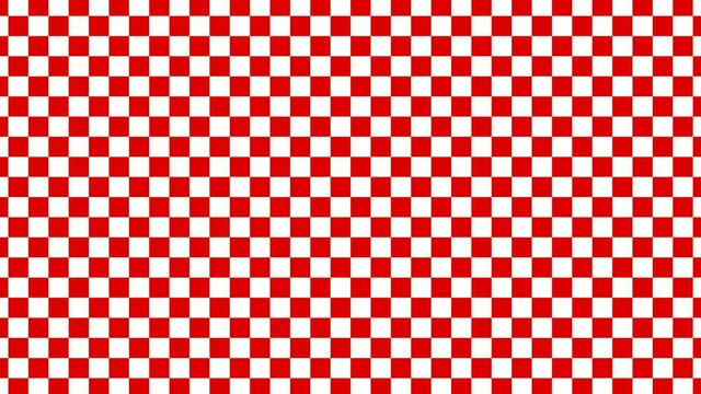 White and red color chess board animation video footage,Checker board video footage