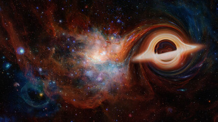 Black hole in the nebula. Elements of this image furnished by NASA