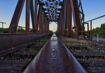 Railway bridge in Tsatskhvi village, Samegrelo-Zemo Svaneti, Georgia.