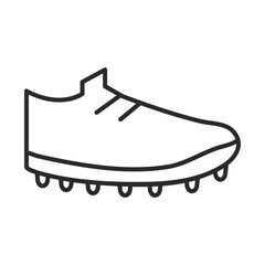 soccer game, shoe equipment league recreational sports tournament line style icon