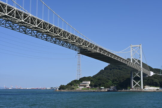 kanmon bridge in summer