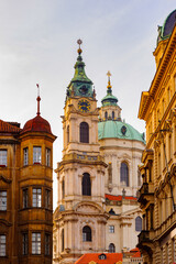 Fototapeta na wymiar Architecture in the centre of Prague, Czech Republic