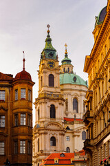 Fototapeta na wymiar Saint Nicholas church, Prague, Czech Republic