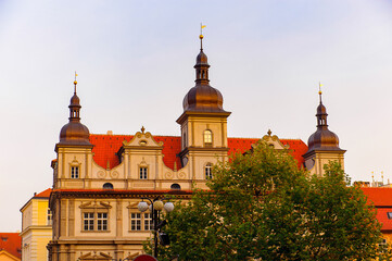 Architecture of Prague, near the Charles Bridge, Prague, Czech Republic