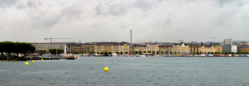 Panorama of Geneva, Romandy, the French-speaking part of Switzerland