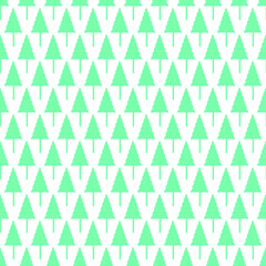 blue trees geometric seamless repeat pattern