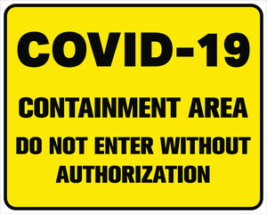 covid 19 containment area
