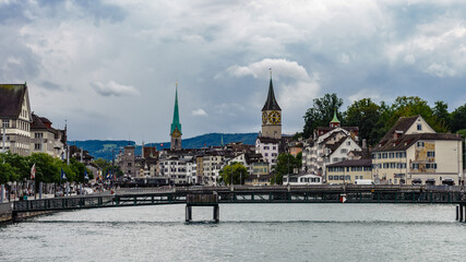 Fototapeta premium Limmat river in Zurich, Switzerland