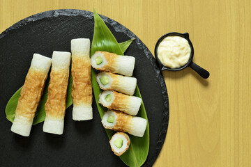 和食の竹輪を俯瞰