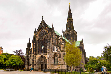 Fototapeta na wymiar Glasgow Cathedral (High Kirk of Glasgow or St Kentigern's or St Mungo's Cathedral).