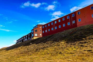 Fototapeta na wymiar Architecture of Longyearbyen, Svalbard, Norway