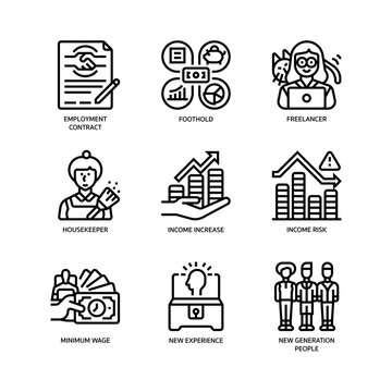 Gig Economy Icons Set
