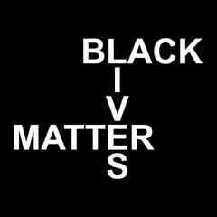 Black lives matter USA support. Vector illustration sign, stop racism