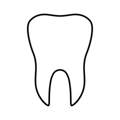 Tooth flat icon isolated on white background. Tooth vector illustration. Dentistry symbol. Stomatology