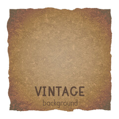 Vector vintage background with torn edges.  Grunge texture of old paper.