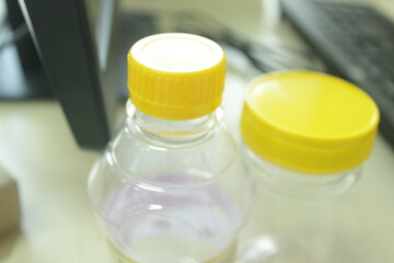 plastic bottle of water