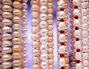 Pearl beads on a counter