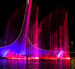 Dancing fountain in the park