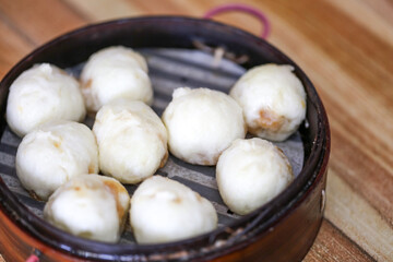 Chinese manti on a table