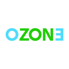 Ozone hole logo. Vector illustration.