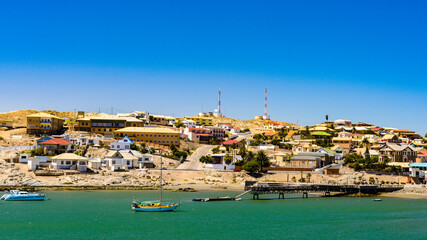 It's Port of the Shark Island, a small peninsula adjacent to the coastal city of Luderitz in Namibia.
