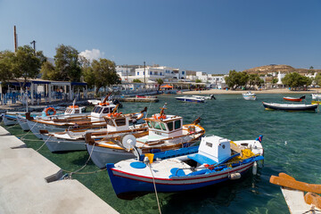 Fototapeta na wymiar Pollonia village in Milos island, Cyclades, Greece.