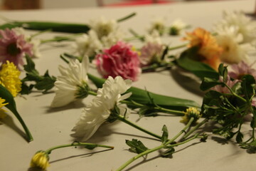 bouquet of flowers on the table 
