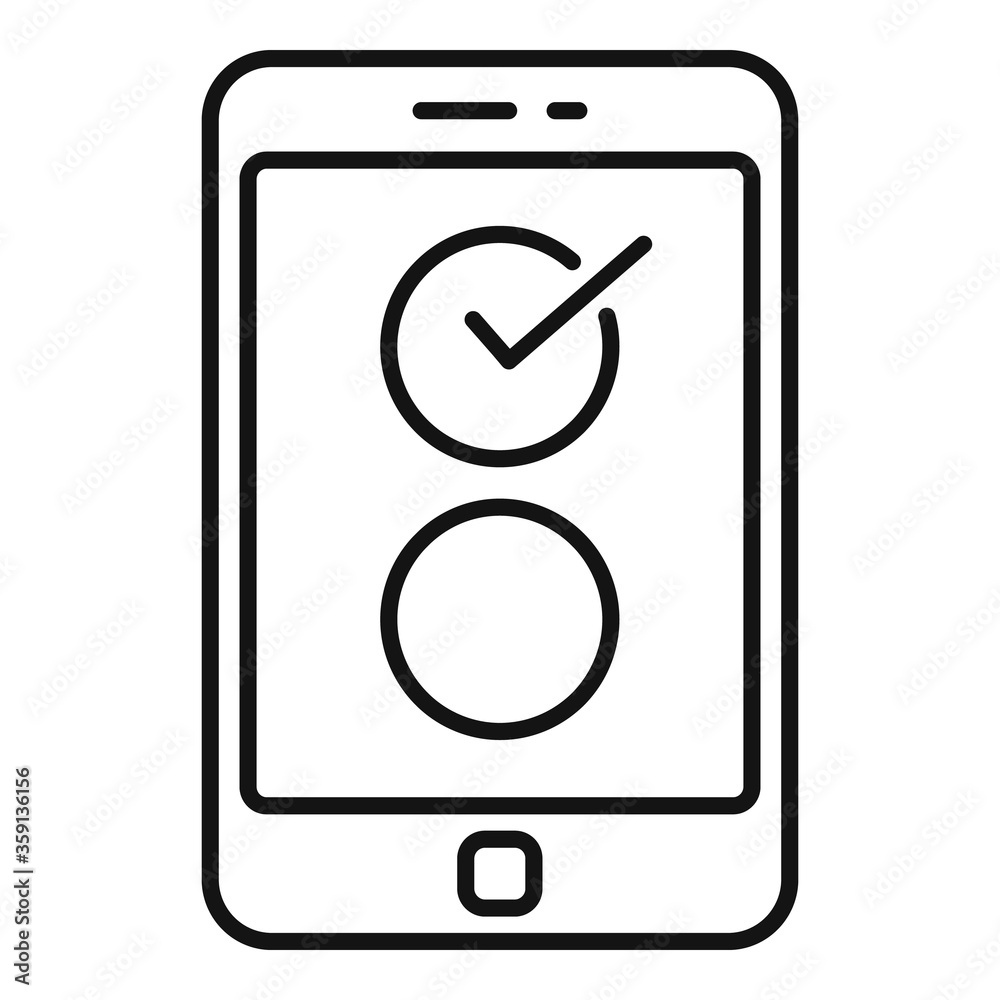 Poster service checklist icon. outline service checklist vector icon for web design isolated on white backg
