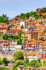 Obraz premium It's Arachova, Greece. A village on the green slopes of Parnassus Mountains, Greece