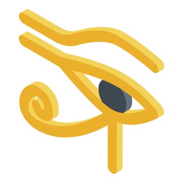 Egypt pyramid eye icon. Isometric of Egypt pyramid eye vector icon for web design isolated on white background