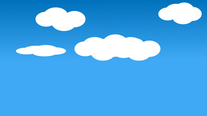  Cloud  icon set white color on blue background