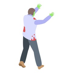 Horror zombie icon. Isometric of horror zombie vector icon for web design isolated on white background