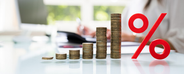 Percentage Sign And Discount Rate