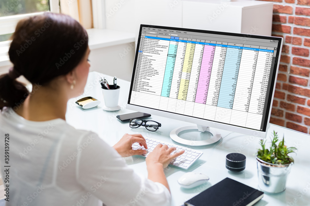 Poster working with spreadsheet