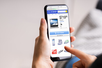 Businessperson Online Shopping On Mobile Phone