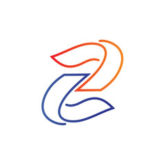 Letter z line style logo design