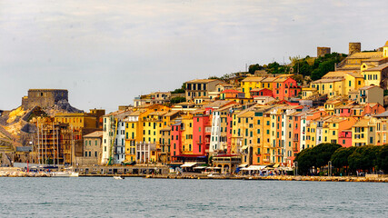 It's Beautiful view of Porto Venere, Italy. Porto Venere and the villages of Cinque Terre are the UNESCO World Heritage Site.