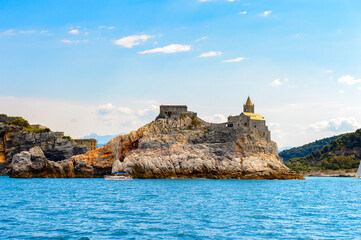 It's Rocks near Porto Venere, Italy. Porto Venere and the villages of Cinque Terre are the UNESCO World Heritage Site.