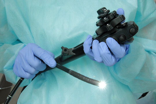 doctor with a endoscope