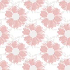 Fototapeta na wymiar Fashionable cute pattern in native flowers on color background. Flower seamless surface design for textiles, fabrics, covers, wallpapers, print, gift wrapping or any purpose