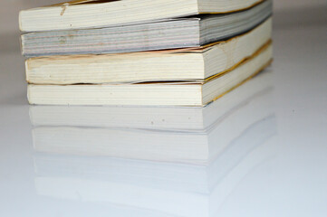 stack of old books