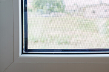 plastic window with mosquito net